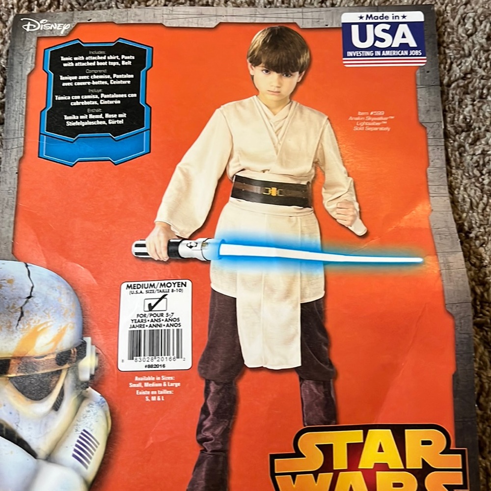 Jedi Knight child costume size 8-10 years